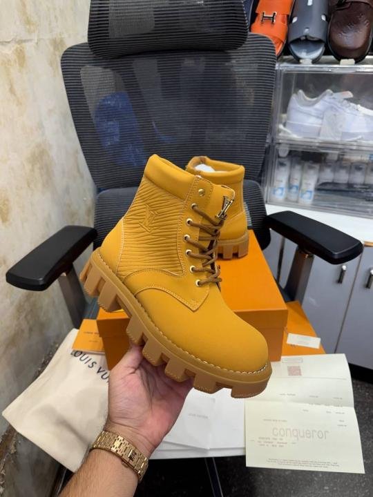 Louis Vuitton LV Checker Ranger Boots Tan - Image 6