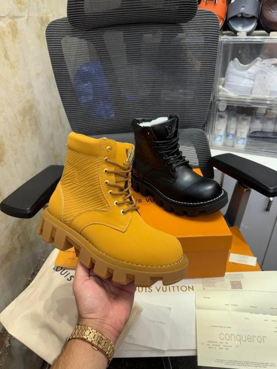 Louis Vuitton LV Checker Ranger Boots Tan - Image 5