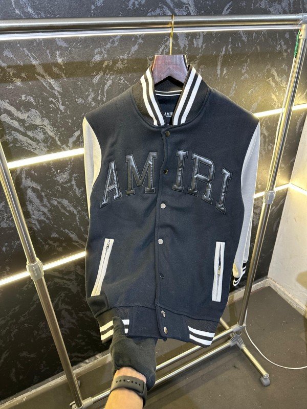 Buy Amiri Premium Varsity Jacket Black Online in India - Bootery - Image 3