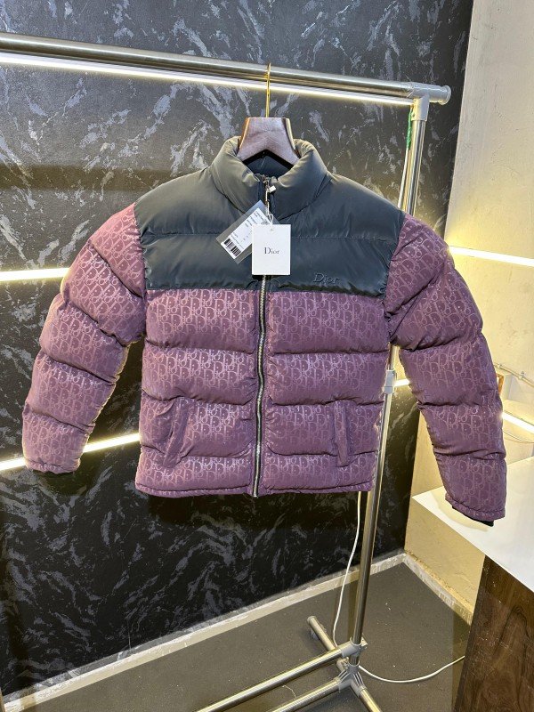 Christian Dior Premium Puffer Jacket Maroon - Best Price Online - Bootery - Image 4