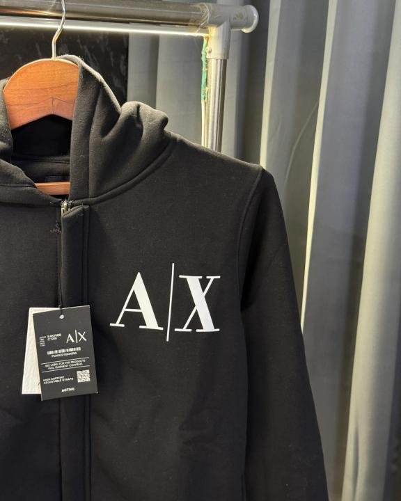 Buy Armani Exchange Zipper Pullover Hoodie Online in India - Style 1 - Bootery - Image 3