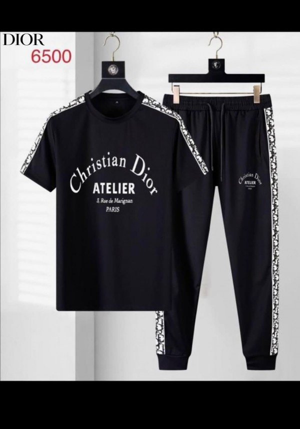 Christian Dior Black Logo Print Imported Premium Tracksuit Price in India - Buy at Bootery - Image 3