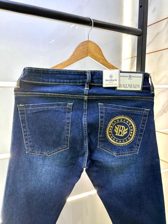 Buy Balmain Paris Imported Dark Blue Super Premium Denim With Brand Box Packing And Carry Bag F3508-dbu Online in India - Bootery - Image 5