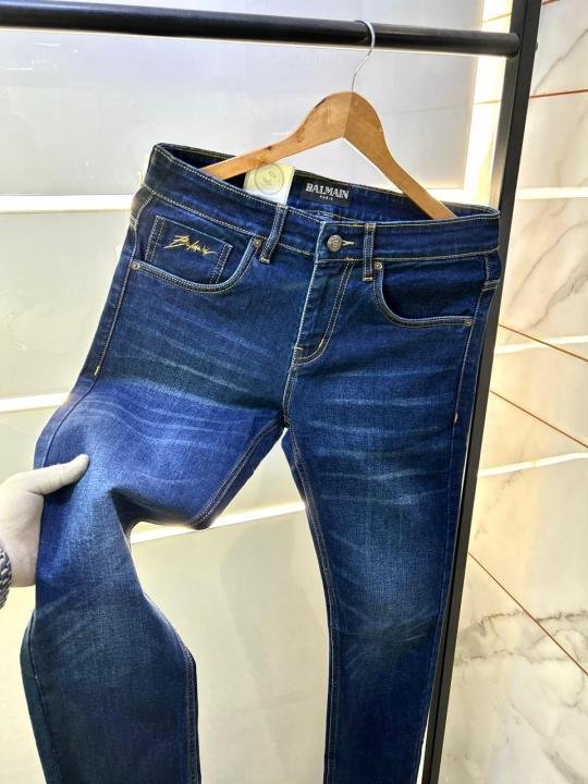 Buy Balmain Paris Imported Dark Blue Super Premium Denim With Brand Box Packing And Carry Bag F3508-dbu Online in India - Bootery - Image 4
