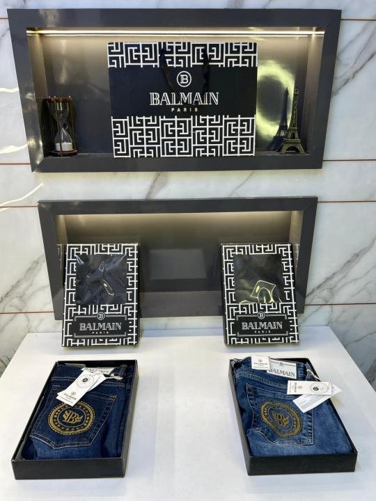 Buy Balmain Paris Imported Dark Blue Super Premium Denim With Brand Box Packing And Carry Bag F3508-dbu Online in India - Bootery - Image 3
