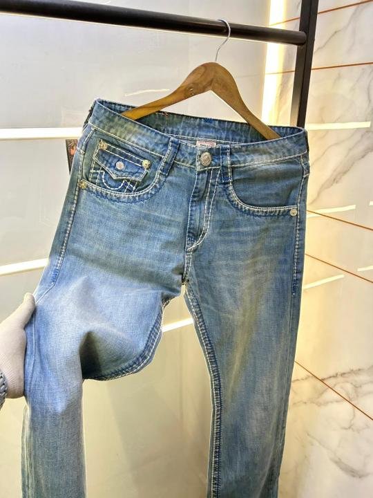 True Religion Imported Light Blue Super Premium Denim Jeans F3563-d3 - Best Price Online - Bootery - Image 3