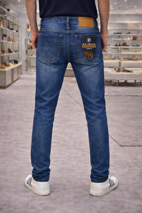 Balmain Paris Imported Blue Super Premium Denim With Brand Box Packing And Carry Bag F3509-b1 Price in India - Style 1 - Buy at Bootery