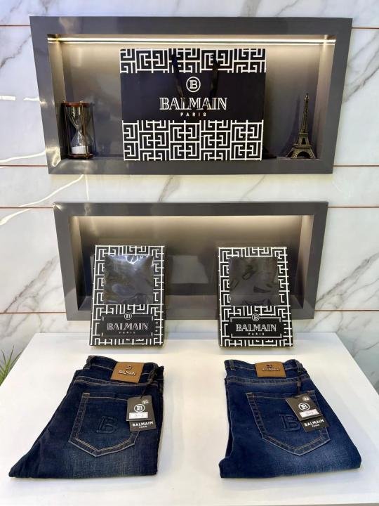 Balmain Paris Imported Blue Super Premium Denim With Brand Box Packing And Carry Bag F3447-b2 - Best Price Online - Bootery - Image 2
