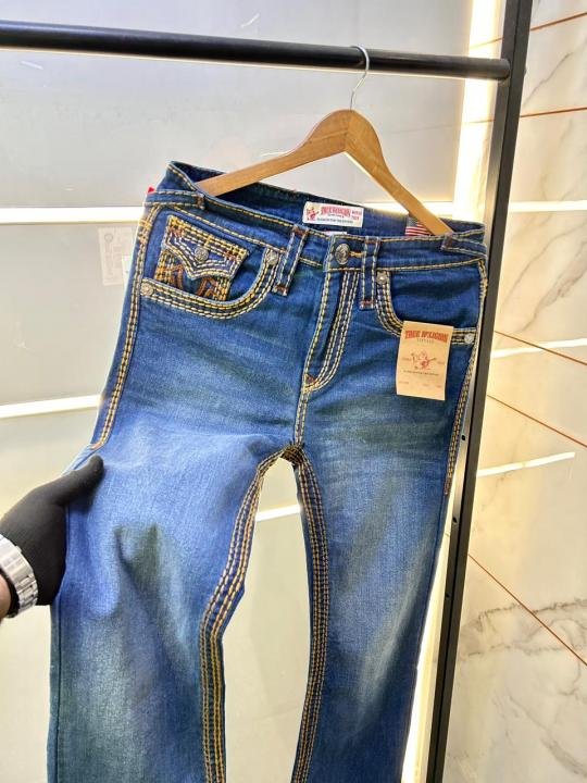 Buy True Religion Imported Blue Super Premium Denim With Brand Box Packing And Carry Bag F3445-bu Online in India - Bootery - Image 4