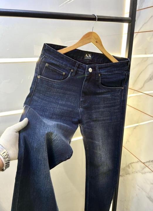 Buy Armani Exchange Imported Navy Super Premium Denim Jeans With Brand Box Packing And Carry Bag F3472-ny Online in India - Bootery - Image 7
