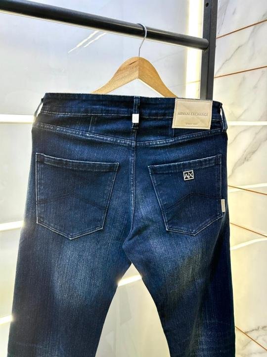 Buy Armani Exchange Imported Navy Super Premium Denim Jeans With Brand Box Packing And Carry Bag F3472-ny Online in India - Bootery - Image 3