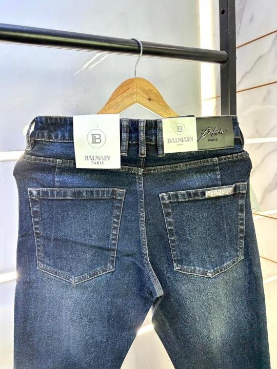 Balmain Paris Imported Dark Blue Super Premium Denim Jeans F2894-b1 Price in India - Style 1 - Buy at Bootery - Image 2