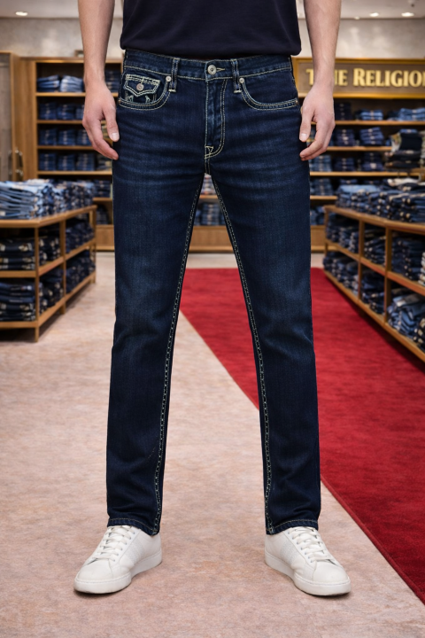 True Religion Imported Super Premium Denim With Brand Box Packing And Carry Bag F3547-bu - Image 2