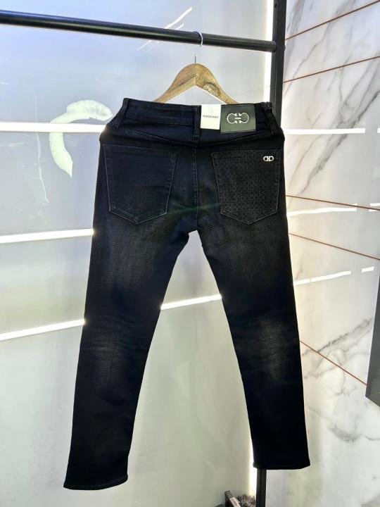 Ferragamo Salvator E Ferragamo Imported Black Super Premium Denim F3118-b2 - Image 5
