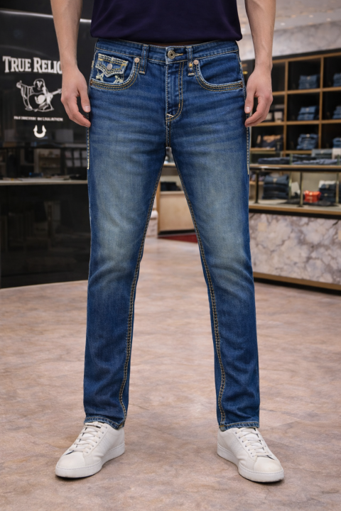 True Religion Imported Blue Super Premium Denim Jeans With Brand Box Packing And Carry Bag F3450-b1 Price in India - Buy at Bootery - Image 8