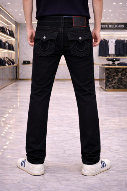 True Religion Imported Black Super Premium Denim With Brand Box Packing And Carry Bag F3422-b1 - Best Price Online - Bootery