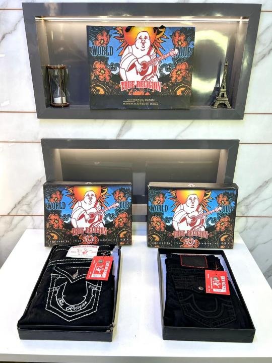True Religion Imported Black Super Premium Denim With Brand Box Packing And Carry Bag F3422-b1 - Best Price Online - Bootery - Image 3