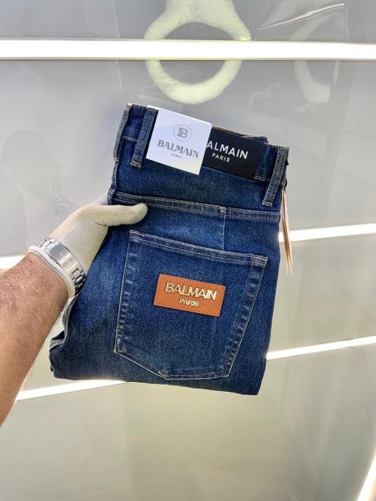 Balmain Paris Imported Dark Blue Super Premium Denim Jeans F3005-b3 - Image 6