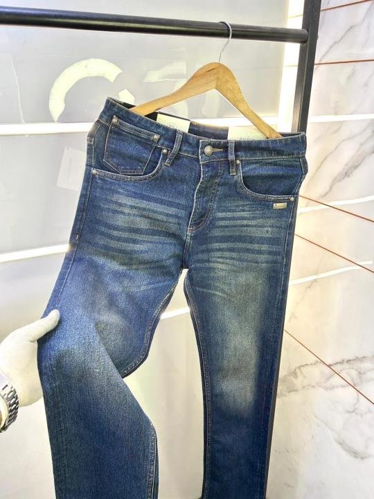 Balmain Paris Imported Dark Blue Super Premium Denim Jeans F3005-b3 - Image 4