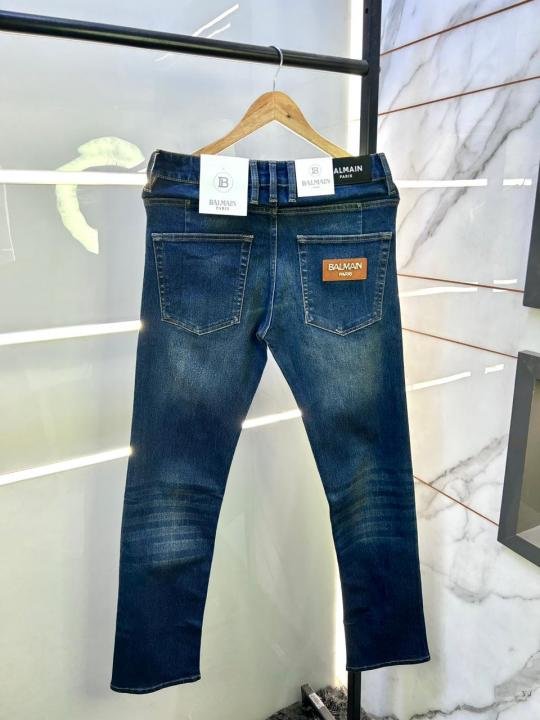Balmain Paris Imported Dark Blue Super Premium Denim Jeans F3005-b3 - Image 3