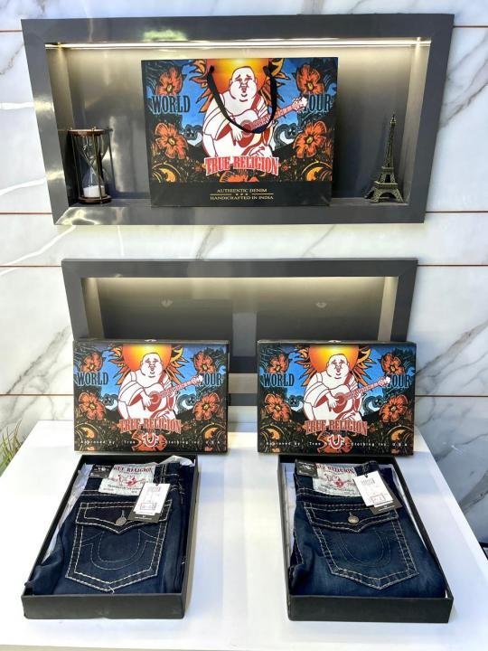 Buy True Religion Imported Blue Super Premium Denim With Brand Box Packing And Carry Bag F3074-a1 Online in India - Bootery - Image 4