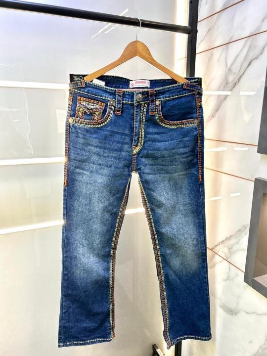Buy True Religion Imported Blue Super Premium Denim With Brand Box Packing And Carry Bag F3449-b1 Online in India - Bootery - Image 6
