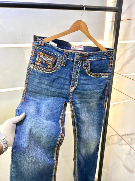 Buy True Religion Imported Blue Super Premium Denim With Brand Box Packing And Carry Bag F3449-b1 Online in India - Bootery - Image 5