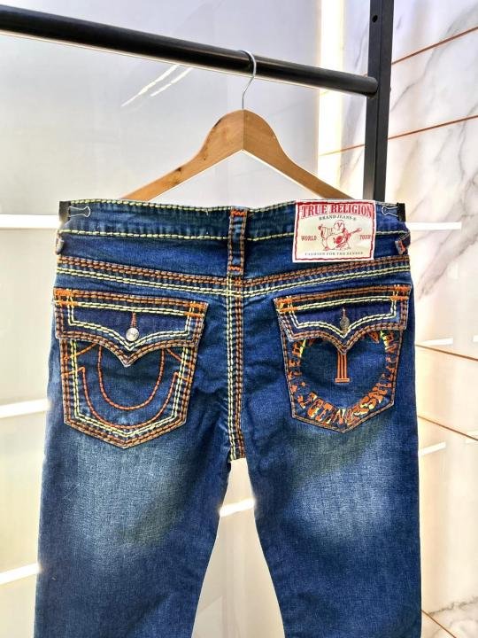 Buy True Religion Imported Blue Super Premium Denim With Brand Box Packing And Carry Bag F3449-b1 Online in India - Bootery - Image 3