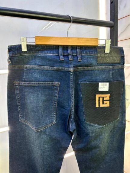 Balmain Paris Imported Dark Blue Super Premium Denim Jeans F2894-b7 Price in India - Style 1 - Buy at Bootery - Image 2