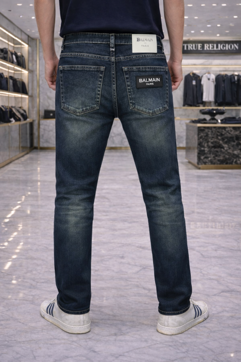 Buy Balmain Paris Imported Dark Blue Super Premium Denim Jeans F2894-b4 Online in India - Style 1 - Bootery - Image 1