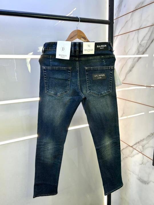 Buy Balmain Paris Imported Dark Blue Super Premium Denim Jeans F2894-b4 Online in India - Style 1 - Bootery - Image 3