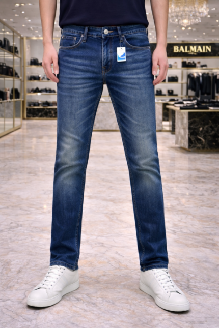 Balmain Paris Imported Blue Super Premium Denim Jeans F3005-b1 - Best Price Online - Bootery - Image 2