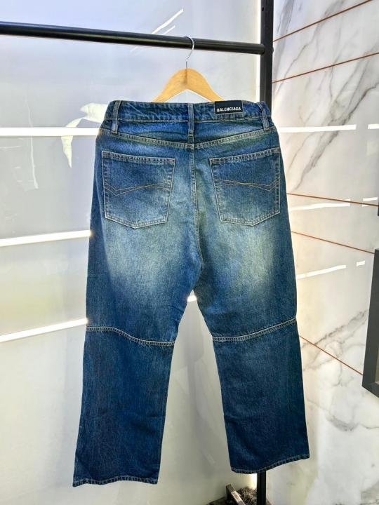 Balenciaga Imported Blue Super Premium Denim Jeans F2958-bu - Best Price Online - Bootery - Image 4