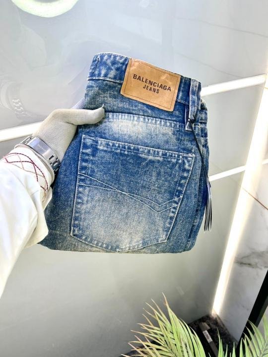 Balenciaga Imported Super Premium Blue Denim Jeans F2957-bu - Image 5
