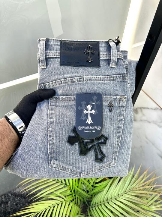 Chrome Hearts Grey Imported Super Premium Denim F2969-gy - Best Price Online - Bootery - Image 4