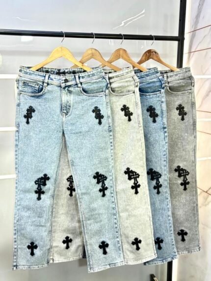 Chrome Hearts Light Grey Imported Super Premium Denim F2969-lgy Price in India - Buy at Bootery - Image 2