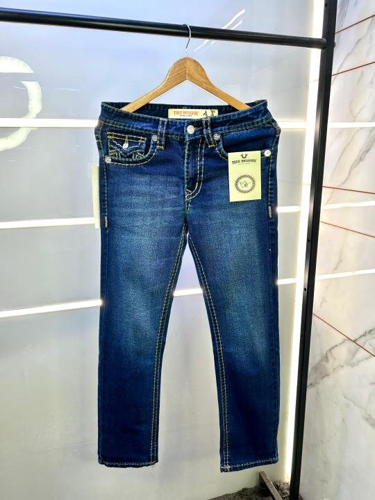 True Religion Imported Blue Super Premium Denim With Brand Box Packing And Carry Bag F2768-b2