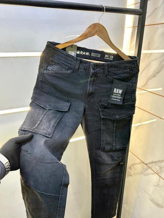 G-star Raw Imported Black Super Premium Denim Cargo F3063-bl - Image 2