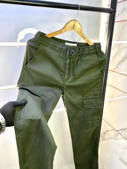 Calvin Klein Green Linen Super Premium Cargo F2878-gr - Image 3