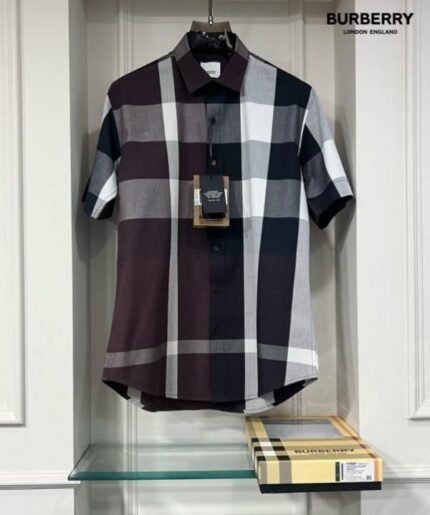 Burberry Checks Half Sleeve Store Article Shirt With Original Box Price in India - Style 2 - Buy at Bootery