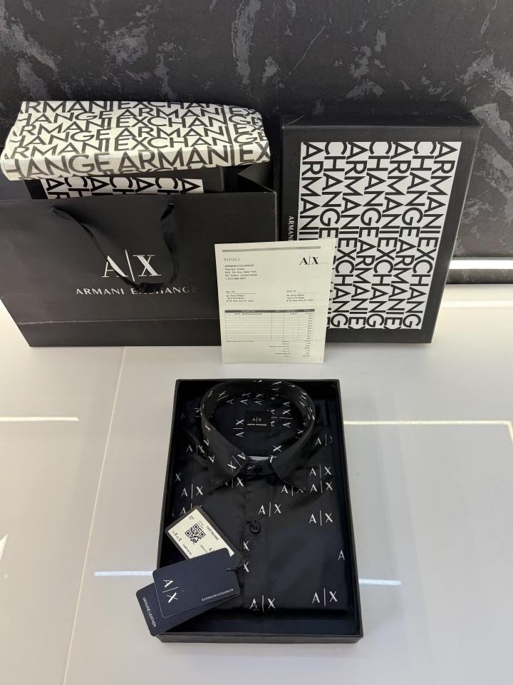 Armani Exchange Monogram Premium Shirt With Original Box Carry Bag Price in India - Style 1 - Buy at Bootery - Image 6