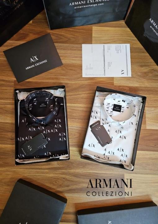 Armani Exchange Monogram Premium Shirt With Original Box Carry Bag Price in India - Style 1 - Buy at Bootery - Image 4