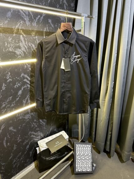 Buy Armani Exchange Embroidery Print Premium Shirt With Original Box Black Online in India - Bootery