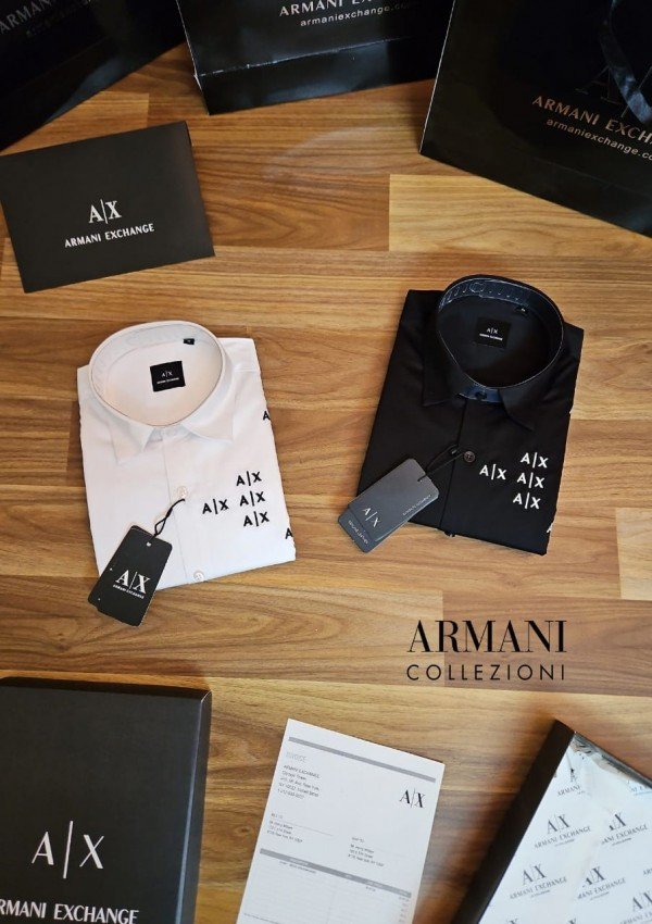 Armani Exchange Arman.i Exchange Current Store Article Shirt With Original Packing Black - Image 4