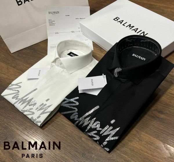 Buy Balmain Paris Store Article Shirt With Original Packing Black Online in India - Bootery - Image 4