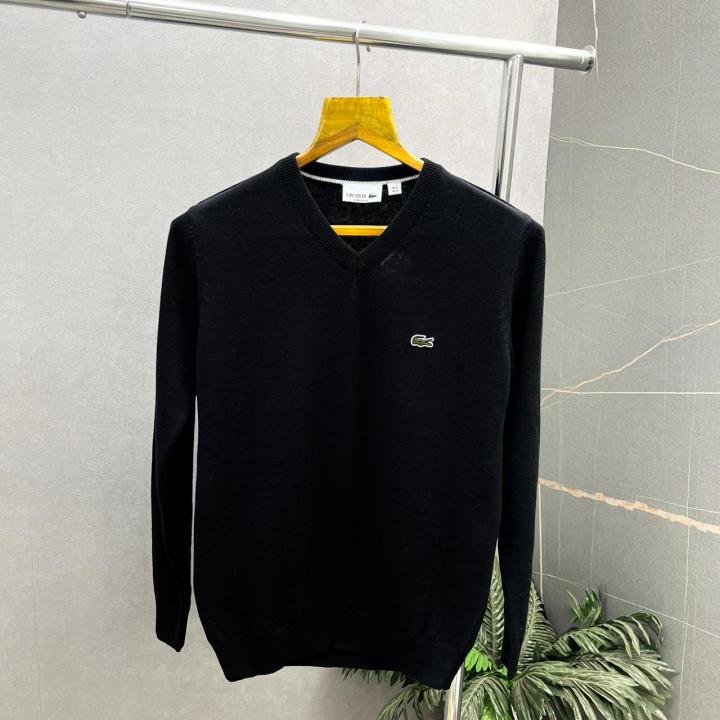 Lacoste Black Monochrome V-neck Sweater 509 - Best Price Online - Bootery - Image 5
