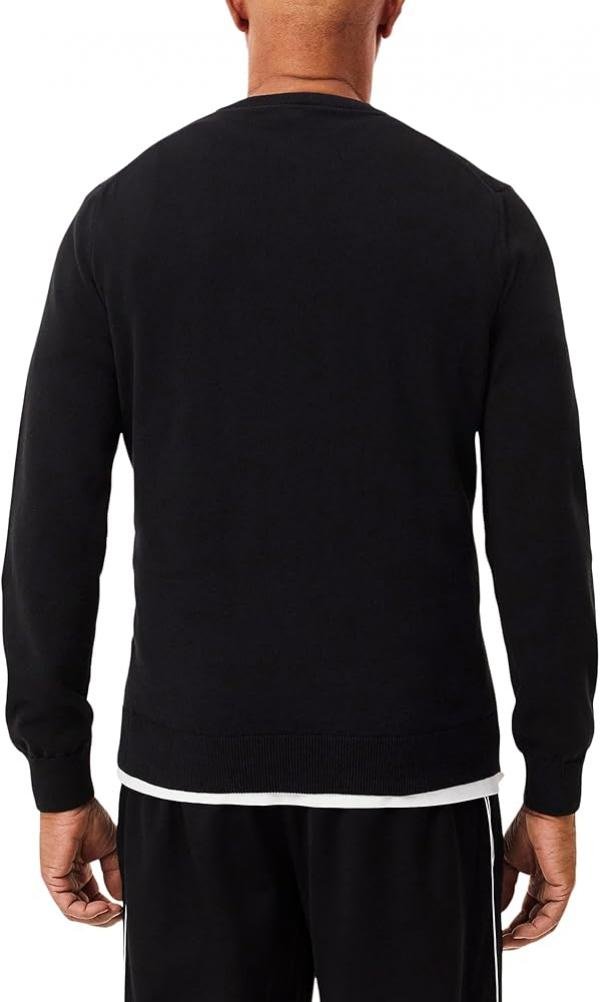 Lacoste Black Monochrome V-neck Sweater 509 - Best Price Online - Bootery - Image 3
