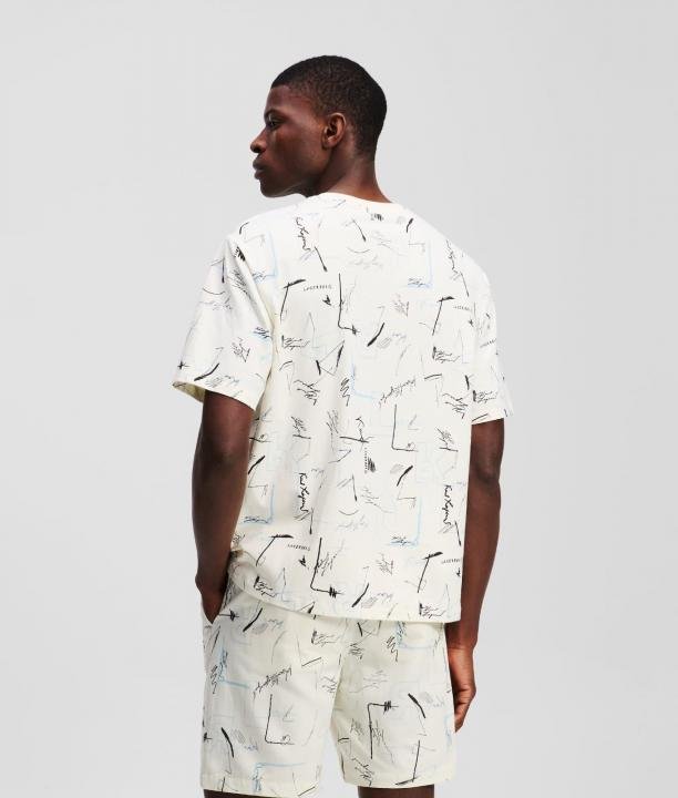 Karl Lagerfeld Kar L Lagerfeld White All Over Print Imported Cord Set 484 - Image 5