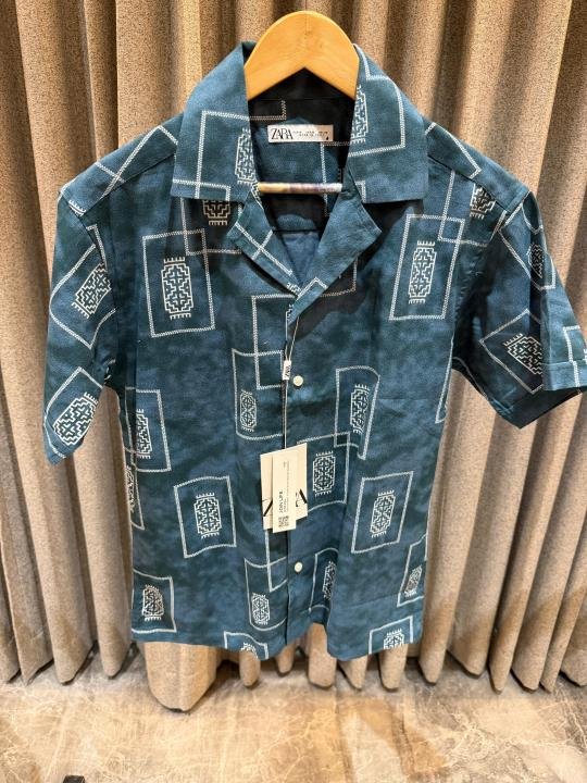 Buy Zara Blue Imported Premium Printed Shirt Online in India - Style 2 - Bootery - Image 3