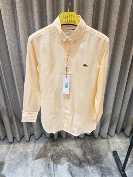 Lacoste Lightorange Pure Linen Shirts - Best Price Online - Bootery